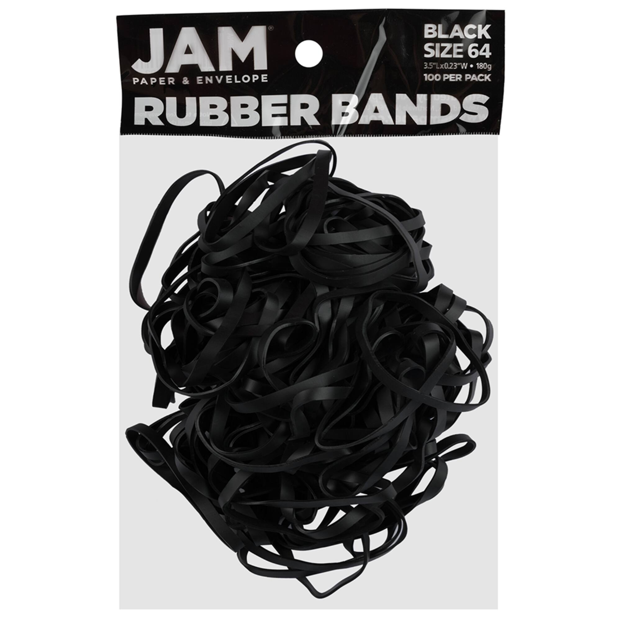 JAM Paper Size Black Rubber Bands